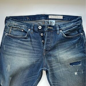 H&M Premium Denim Selvedge Jeans 32x32 Slim Tapered